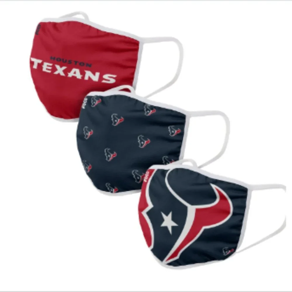 Houston Texans FOCO Adult Face Covering 3-Pack
